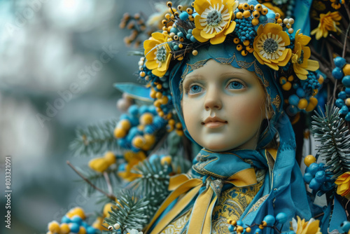 Doll in Ukrainian national clothes