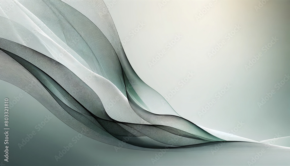 Obraz premium Sophisticated Green and White Gradient Background