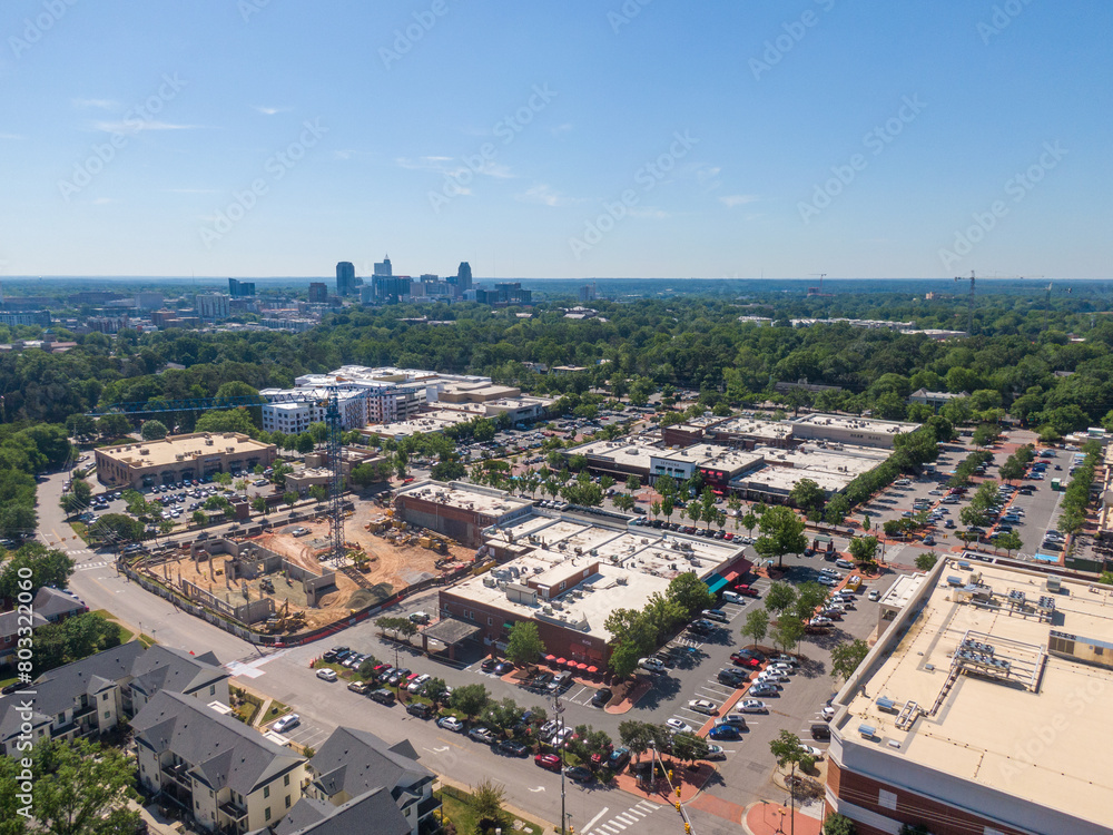 Various Commercial Buildings & Roofs in The Cameron Village District of Raleigh NC