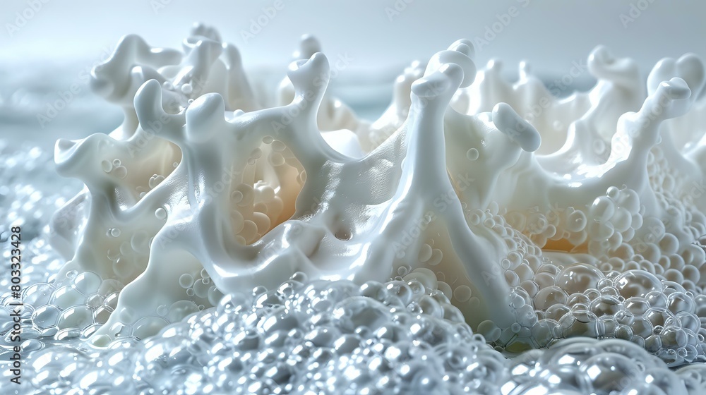 Minimalistic Composition: Close-Up of Ethereal Foam Minimalistic Composition: Close-Up of Ethereal Foam