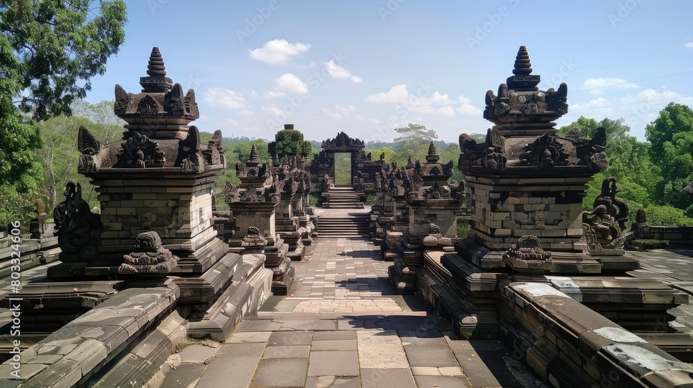 borobudur land AI generated borobudur land AI generated