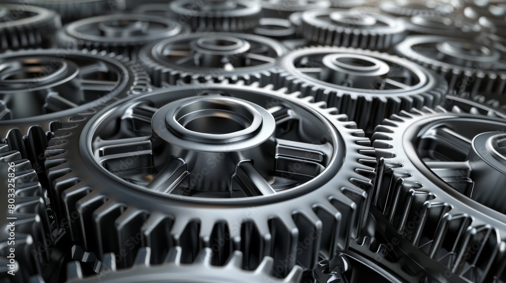 A detailed and captivating background featuring a close-up view of 3D steel wheels in motion, emphasizing industrial aesthetics and motion dynamics A detailed and captivating background featuring a close-up view of 3D steel wheels in motion, emphasizing industrial aesthetics and motion dynamics