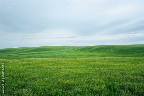 Green rolling hills under a blue sky