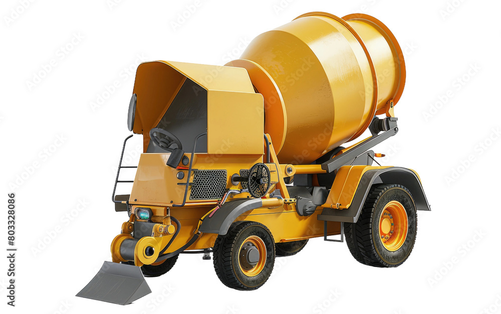 Modern Cement Mixer isolated on Transparent background.
