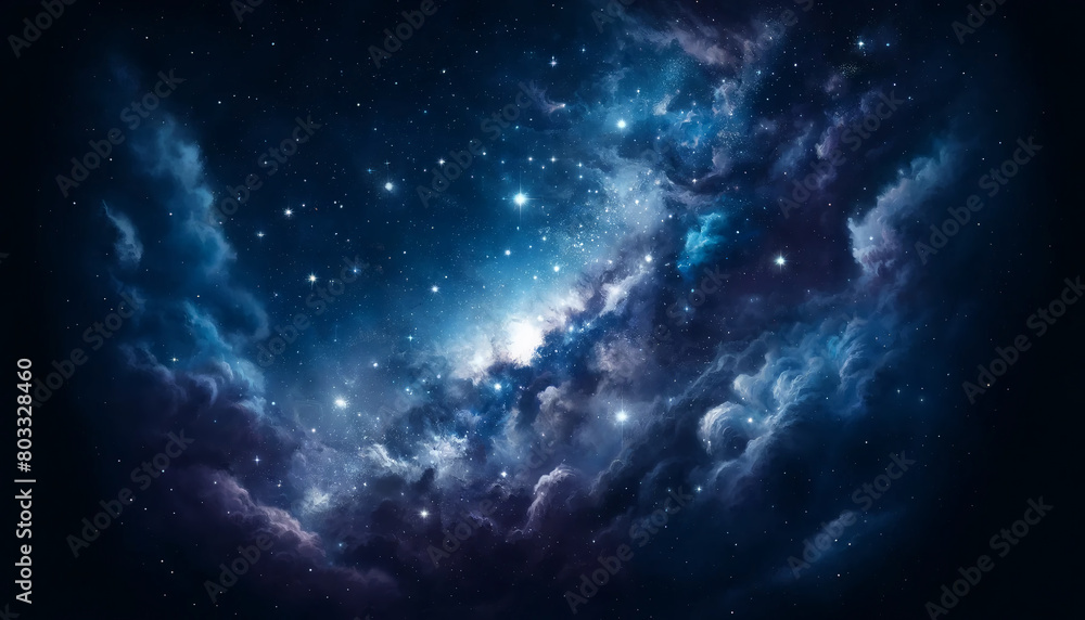 Celestial Depths: A Serenade of Stars in Blues and Purples Celestial Depths: A Serenade of Stars in Blues and Purples