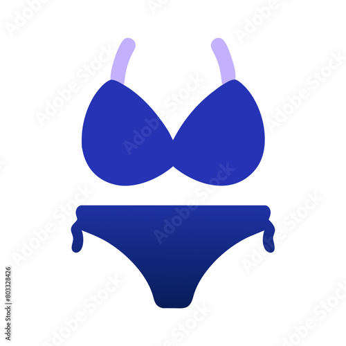 Woman Bikini and bra outline