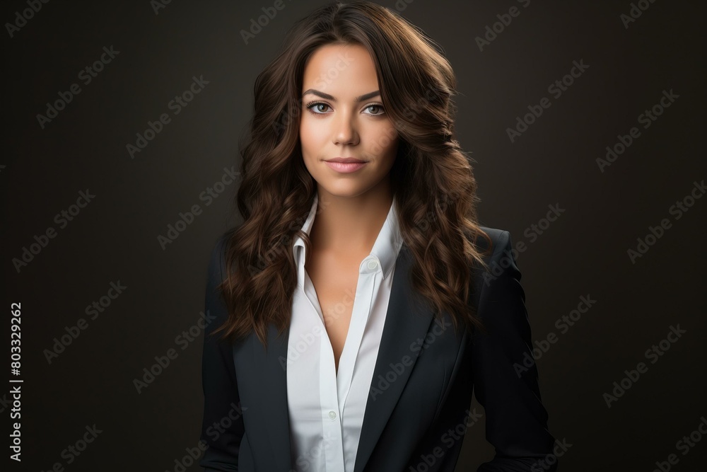 Portrait of a beautiful young woman in a suit Portrait of a beautiful young woman in a suit
