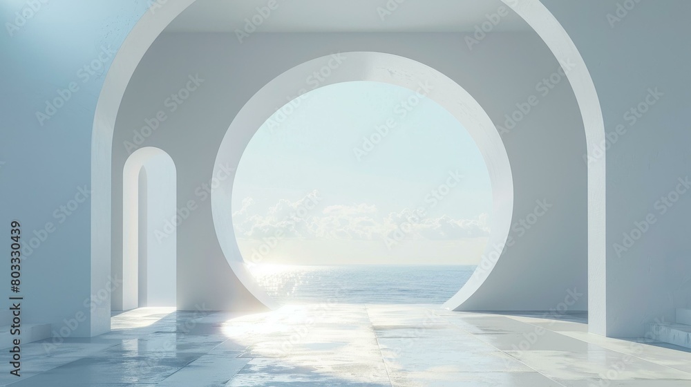 Round Window Overlooking the Ocean