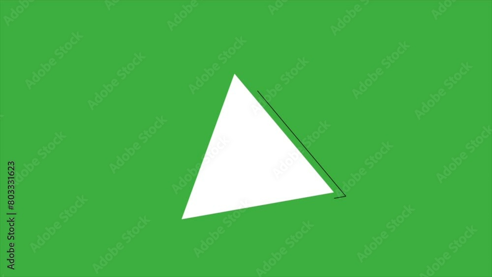 Animation video loop triangle on green screen background Animation video loop triangle on green screen background