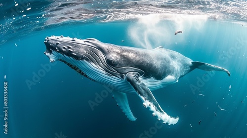 Underwater View of a Humpback Whale photo