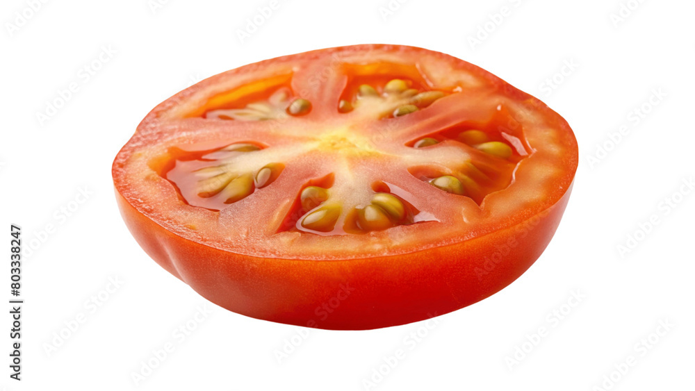 Tomato slice isolated on Transparent background. Tomato slice isolated on Transparent background.