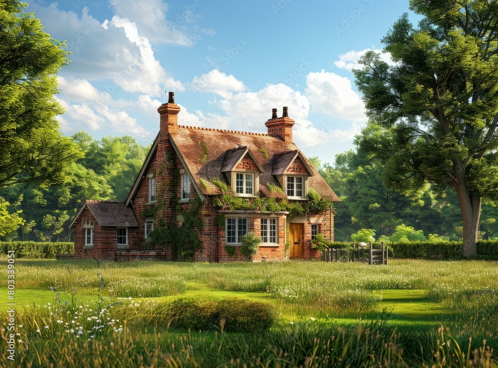 English countryside cottage in a rural setting