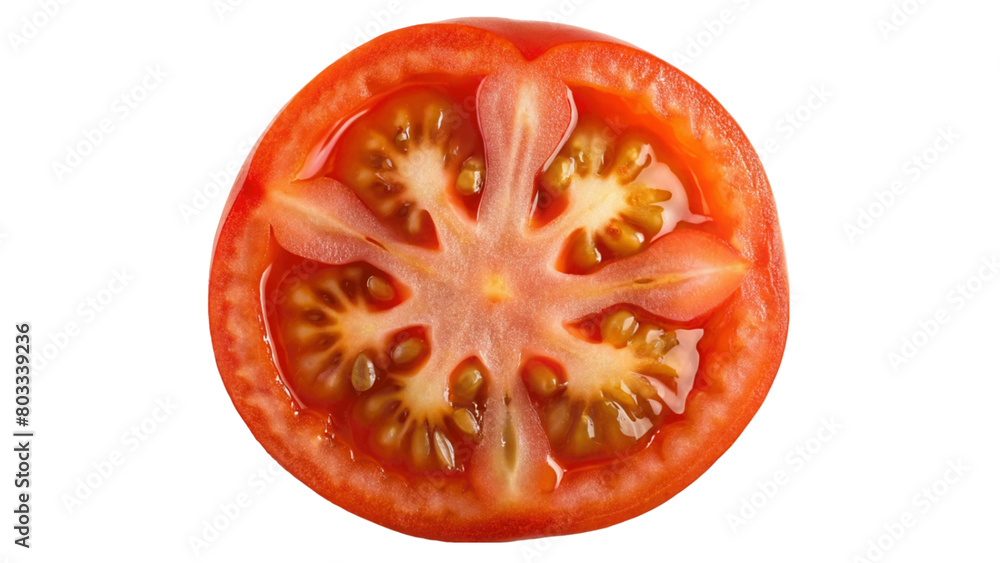 Tomato slice isolated on Transparent background. Tomato slice isolated on Transparent background.