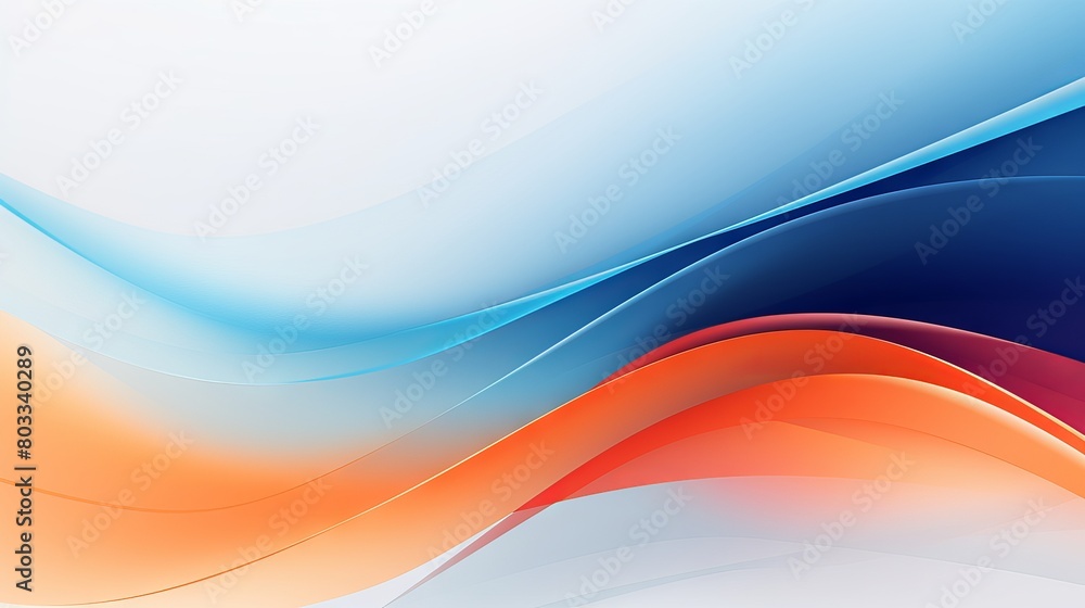 Fototapeta premium Vibrant orange and blue business banner background: professional corporate design for marketing materials, presentations, and branding