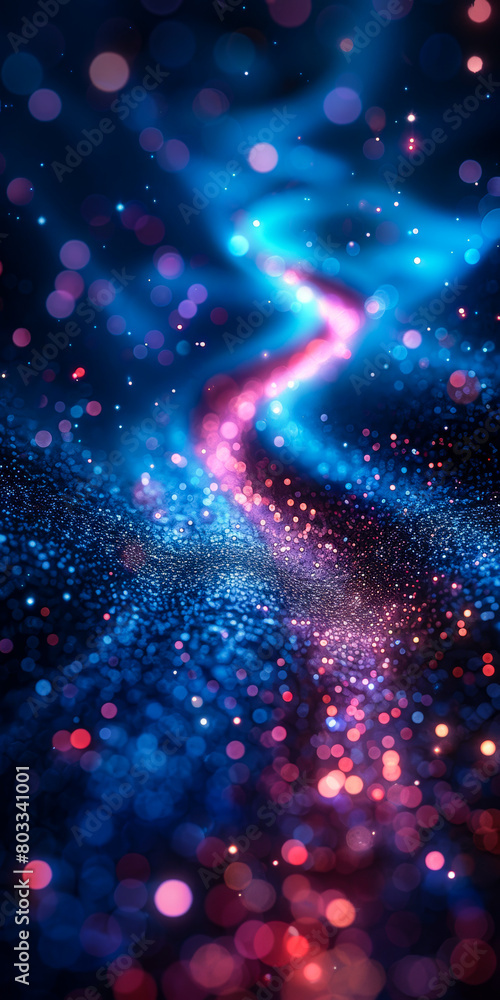 Cosmic Blue and Pink Bokeh Lights, A captivating cosmic display featuring swirling bokeh lights in shades of blue and pink against a dark background. Cosmic Blue and Pink Bokeh Lights, A captivating cosmic display featuring swirling bokeh lights in shades of blue and pink against a dark background.