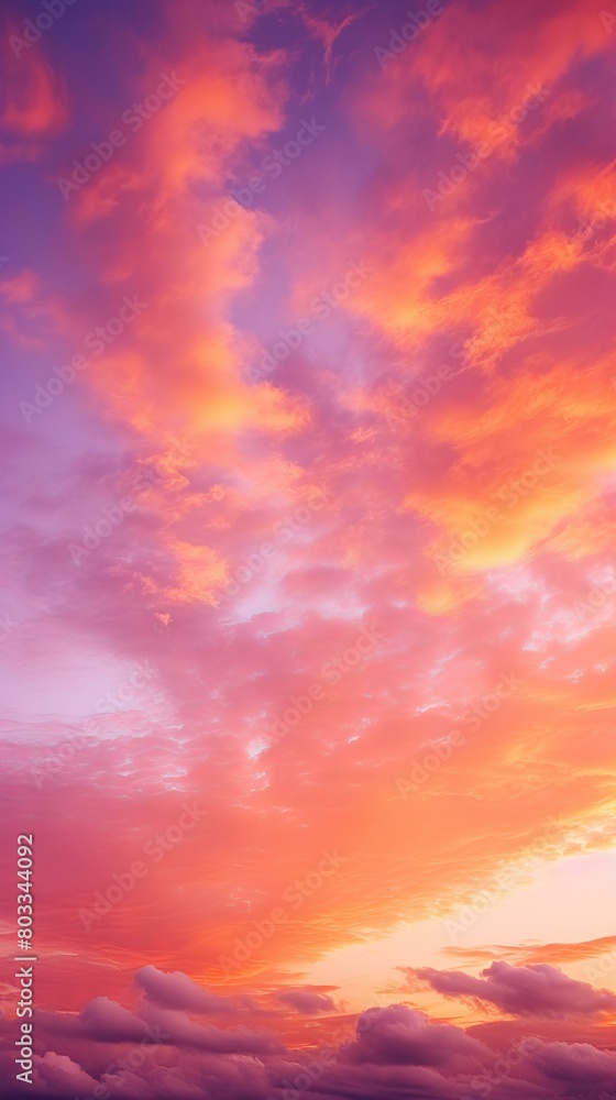 Fototapeta premium gradient sky with pink orange purple blue and yellow colors