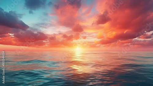 A beautiful sunset over the ocean.