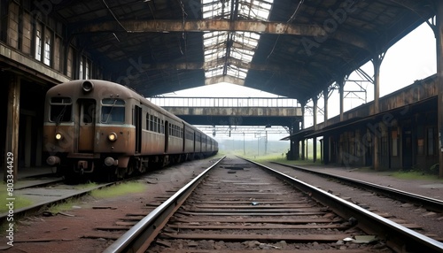 Post Apocalyptic Railway Station Rusted Tracks C Upscaled 3