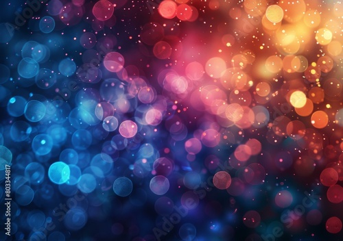 Colorful bokeh background with blue, orange and purple colors