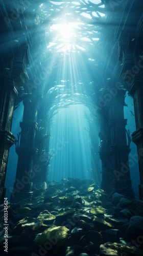 Underwater ruins of an ancient city