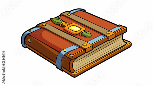 A book is a collection of pages bound together usually with a cover that contains written or printed words and images. The pages may be made of paper. Cartoon Vector