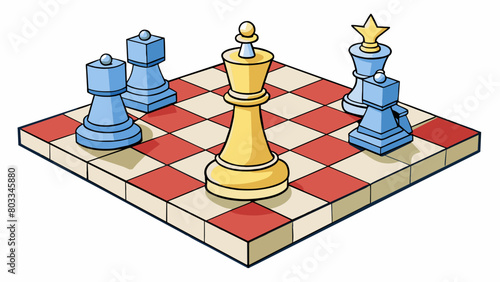 A chessboard with chess pieces symbolizes knowledge as it requires strategy planning and critical thinking to play the game showcasing the importance. Cartoon Vector
