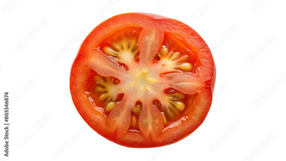 Tomato slice isolated on Transparent background. Tomato slice isolated on Transparent background.
