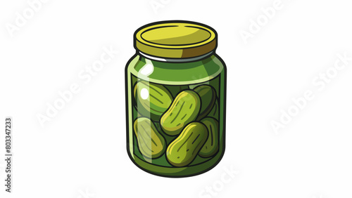 A jar of pickles uses a sealing lid to keep the contents fresh and prevent any outside elements from contaminating them. The tight seal created by the. Cartoon Vector