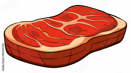 A juicy marbled steak seared to perfection and adorned with a tantalizing char on the outside. Its rich beefy aroma wafts through the air making your. Cartoon Vector