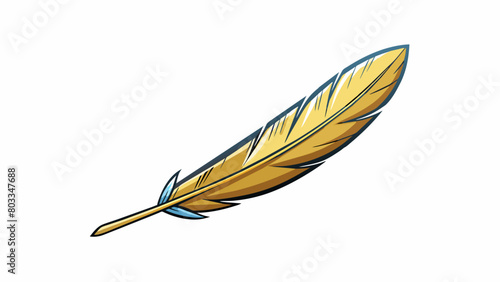 A lone feather drifts gracefully through the air carried by the wind as it dances in a symphony of flight.. Cartoon Vector