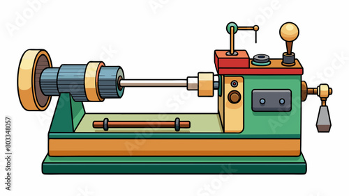 A miniature lathe is small and compact but it still has all the essential parts such as a headstock tailstock and a tool rest. It is commonly used for. Cartoon Vector