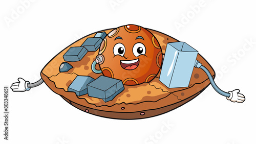 A of rich copper ore hidden deep within the earth and prized for its conductive properties in creating electrical wires.. Cartoon Vector