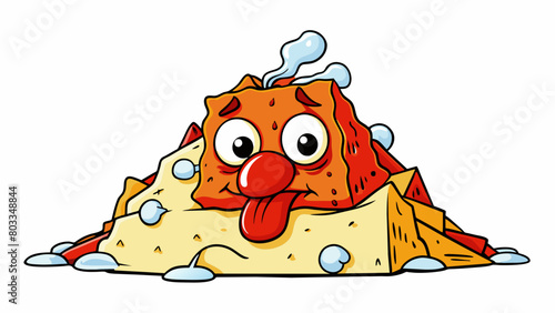 A pile of cled tissues and a red and runny nose symbolize the common cold. The tissues are damp and the nose is constantly dripping reflecting the. Cartoon Vector