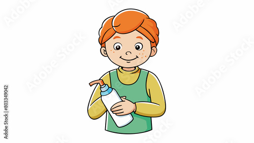 Applying lotion to dry skin A creamy moisturizing lotion is massaged into the skin leaving a thin layer of lubrication that prevents chafing and keeps. Cartoon Vector