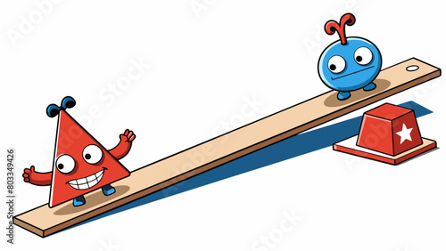 A seesaw In politics power and influence can often shift back and forth between different parties and individuals. This shifting dynamic can be. Cartoon Vector