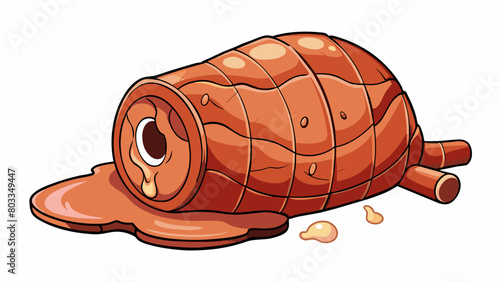 A savory slowcooked pork shoulder tender and succulent. The meat falls apart effortlessly revealing layers of meltinyourmouth goodness.. Cartoon Vector