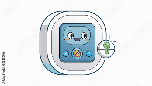 A smart thermostat that adjusts the temperature based on occupancy and learns the users preferences over time. This allows for more precise control of. Cartoon Vector