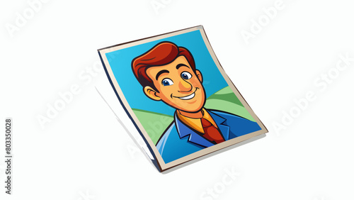 A smooth glossy photograph printed on a sy thick sheet with a slight sheen and crisp edges.. Cartoon Vector