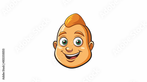 A smooth supple cheek with a natural shine the result of a good skincare routine.. Cartoon Vector