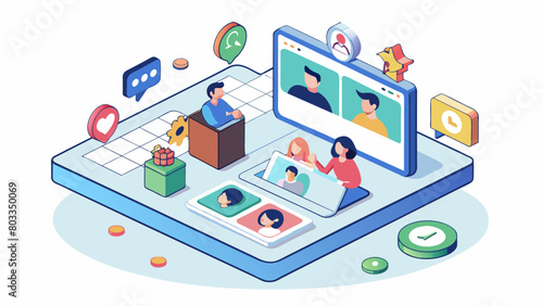 A social media platform that allows users to share photos videos and personal updates with their network of friends and followers.. Cartoon Vector