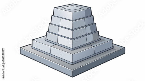 A strong solid base made of thick smooth gray concrete provides the foundation for a towering skyscr. Its strength and stability keep the towering. Cartoon Vector