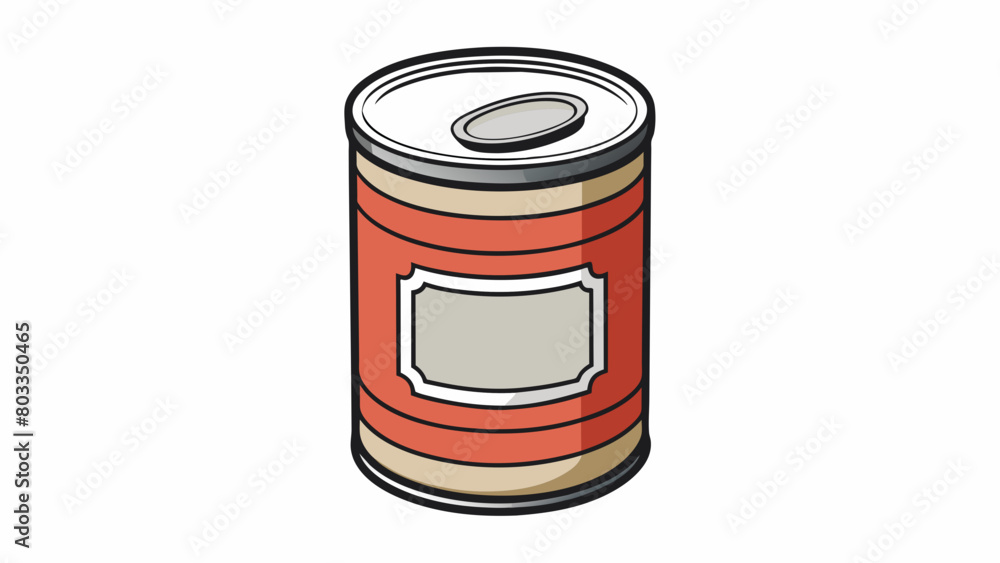 A tall cylindrical tin can with a resealable metal lid adorned with a simple label featuring bold typography and a minimalist black and white design.. Cartoon Vector A tall cylindrical tin can with a resealable metal lid adorned with a simple label featuring bold typography and a minimalist black and white design.. Cartoon Vector