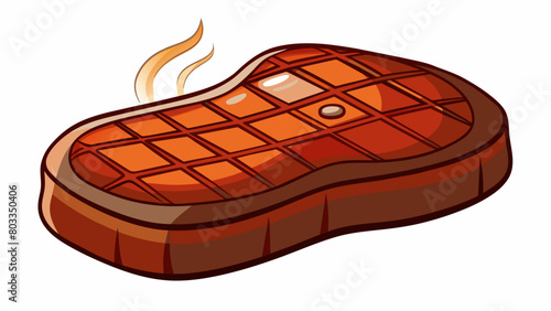 A succulent sirloin beautifully marinated and expertly grilled to a tender mediumwell finish. The exterior has a deep smoky flavor while the inside. Cartoon Vector