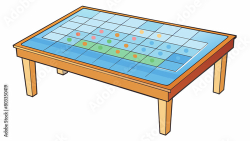 A table listing the average temperatures for each season in a particular region with the highest and lowest temperatures highlighted for easy. Cartoon Vector