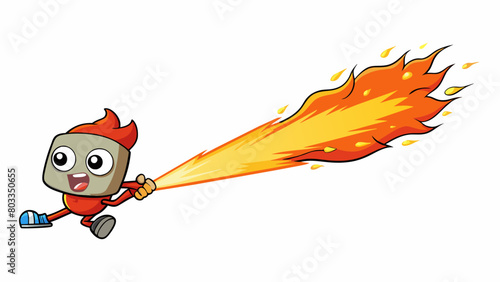 A tiny spark igniting into a roaring flame consuming everything in its path fueled by the desire to rise higher and burn brighter refusing to be. Cartoon Vector