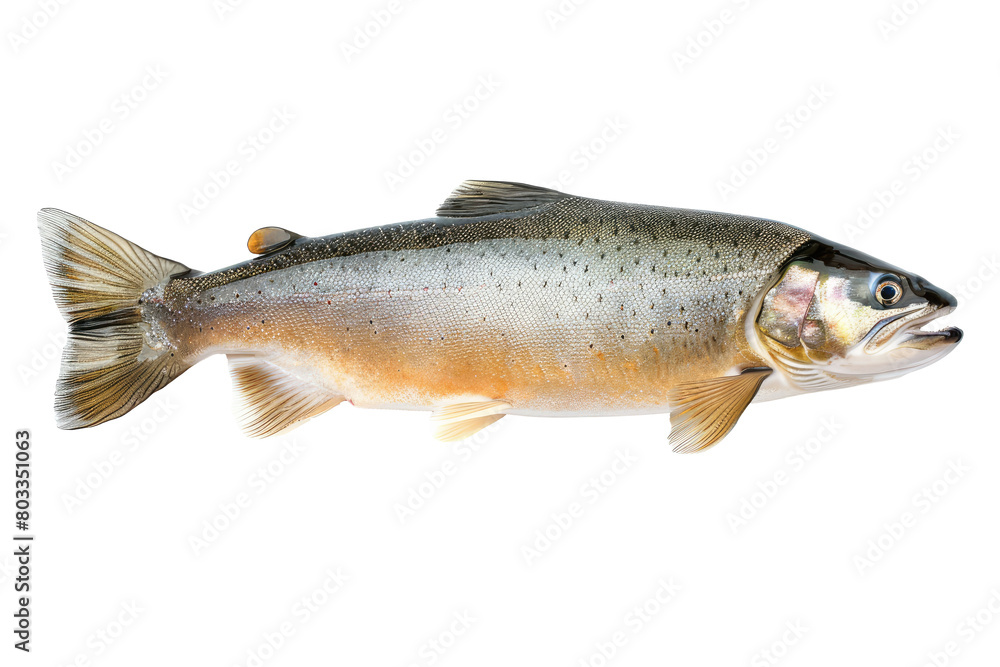 Fresh char fish isolated on white or transparent background, PNG (Salvelinus confluentus) Fresh char fish isolated on white or transparent background, PNG (Salvelinus confluentus)