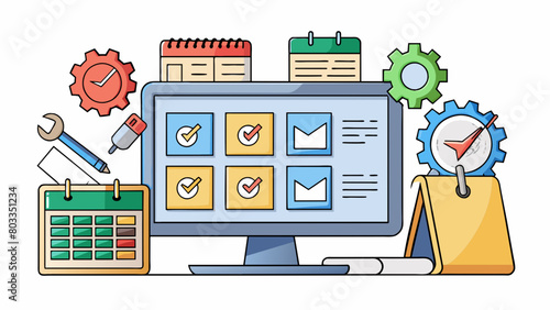 Daily Computer Maintenance Schedule This schedule includes tasks such as backing up important files running virus scans and clearing out temporary. Cartoon Vector