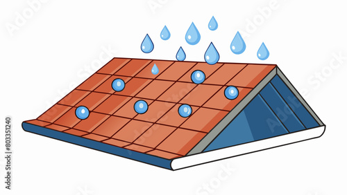 Consistent and rhythmic The sound of rain on a rooftop the pitterpatter creating a soothing constant rhythm.. Cartoon Vector