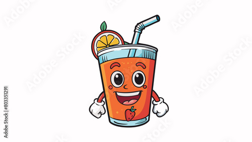  Each sip is cool and refreshing leaving a burst of fruity flavors on the palate.. Cartoon Vector