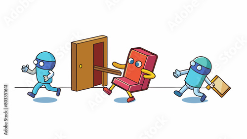 In the event of an active shooter follow the Run Hide Fight protocol. Run to the nearest exit and evacuate the building if possible. If you cannot. Cartoon Vector